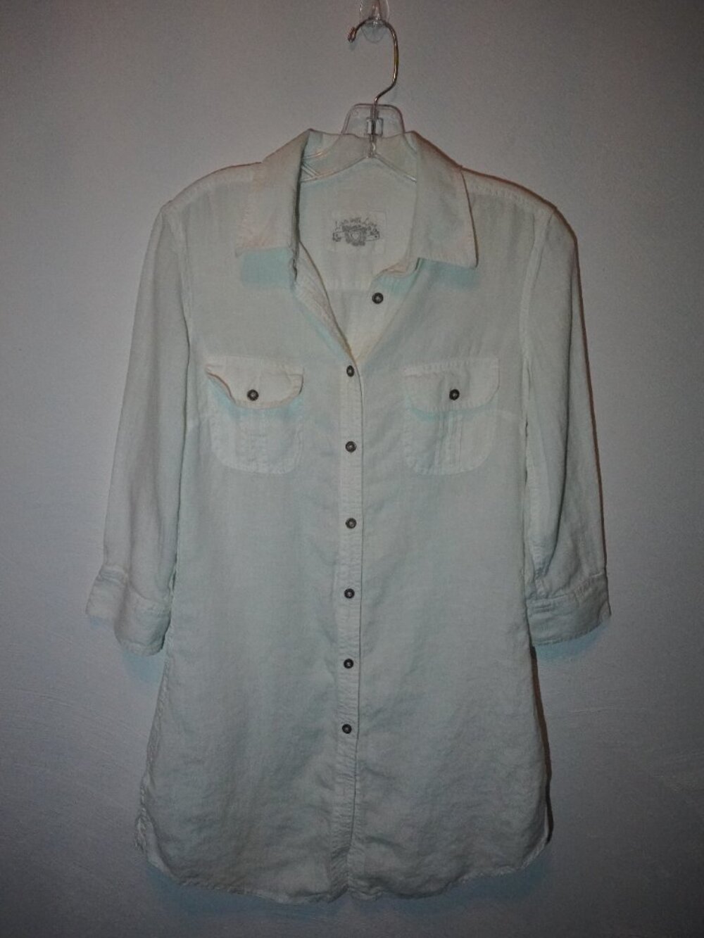 Marks & Spencer Linen with Love Long Button Down Size 8